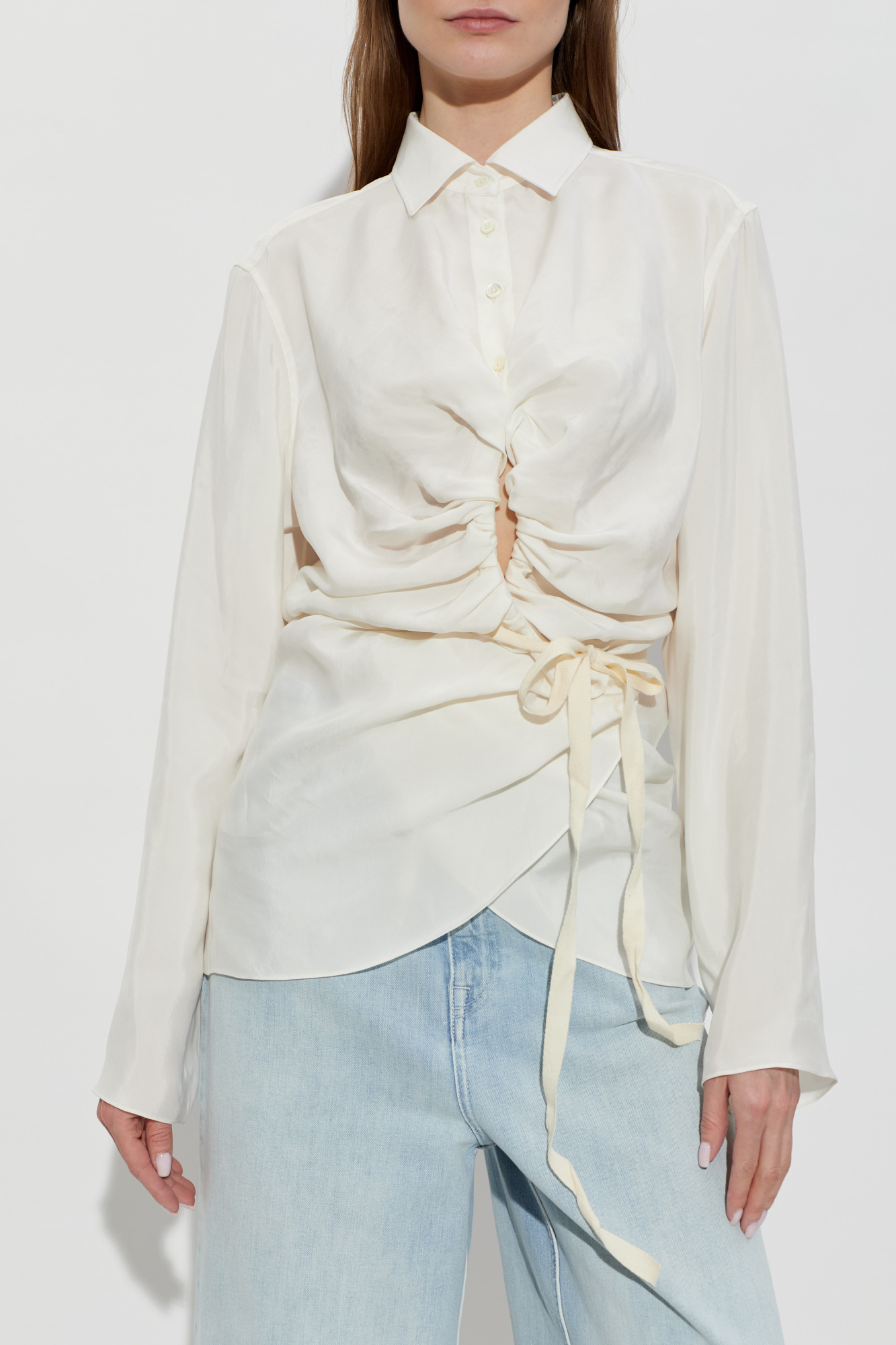 Maison Margiela Shirt with draped front | Women's | Vitkac